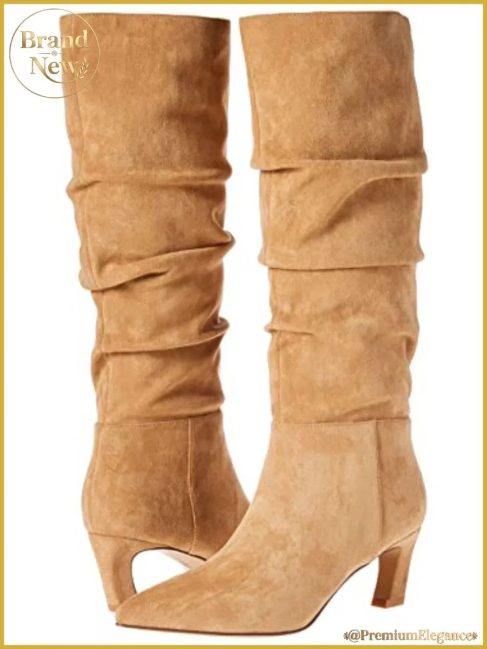 Suede Slouchy Knee-High Boot